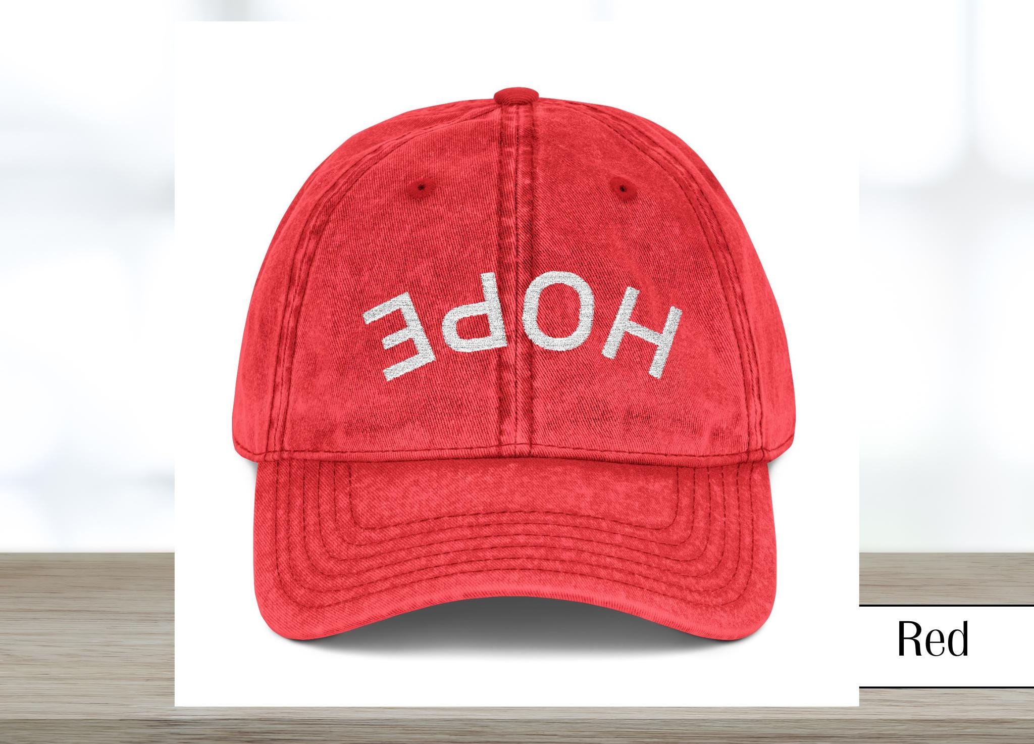 Vintage Embroidered Hope Cap, Inspirational Hat, Casual Wear, Gift