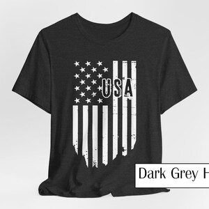 USA Flag Graphic Tee, Unisex Short Sleeve Shirt, Patriotic T-Shirt, Independence Day Wear, Casual Everyday Top, Gifts for Americans