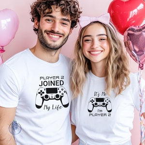 Shirt Player Two Joined My Life | Shirt voor koppels | Verlovingsshirts | Bruidsshirts | Gamershirt | Gaming-koppel | Gamer-vriendje