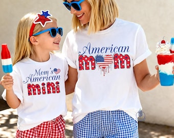 American Mini | Matching Mom and Mini Shirt | 4th of July Toddler Girl Shirt | Mother Daughter Matching Shirt | Kids Shirt Fourth of July