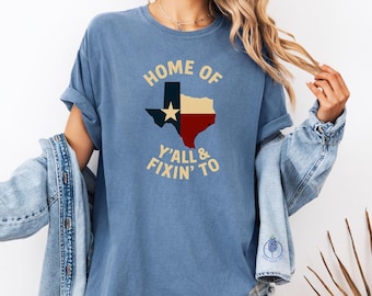 Oversized Texas Comfort Colors Shirt | Comfort Color Texas Shirt | Texas Shirt Comfort Colors | Southern Sayings Tshirts | Texas Pride Gift