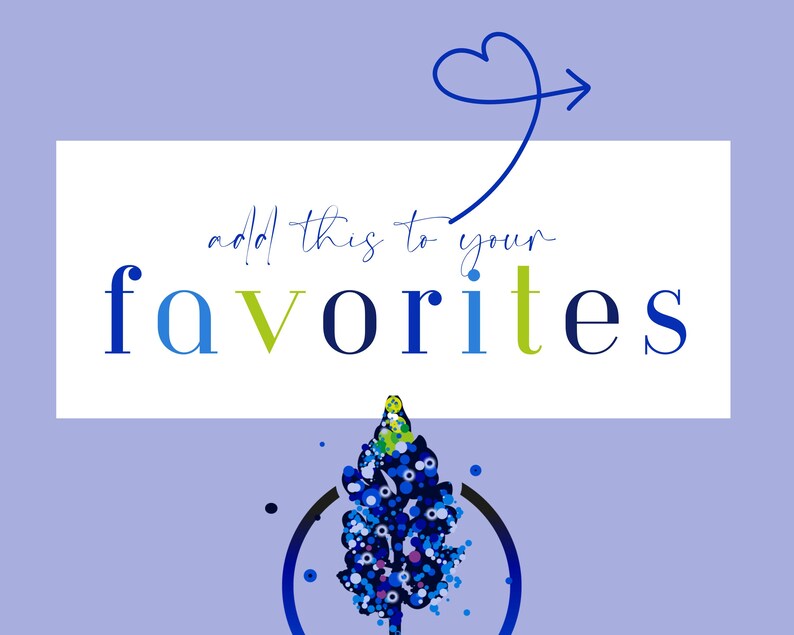 May include: A blue, green, and white abstract floral design with the text "add this to your favorites" on a white background.