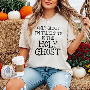 Christian Shirt Halloween | Holy Ghost Halloween Shirt | Halloween Christian Shirt | Comfort Color Halloween Ghost Shirts | Comfort Colors