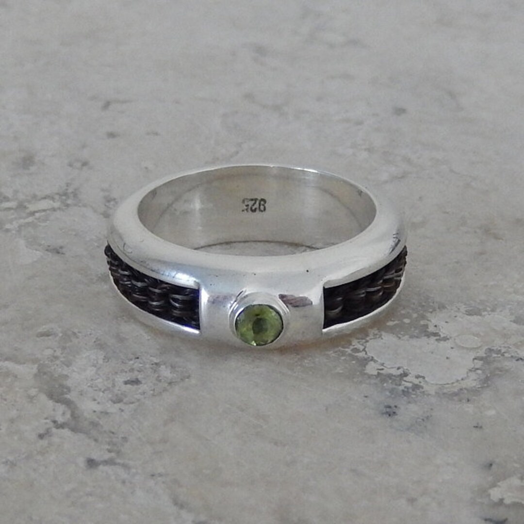 Horse Hair Jewelry Sterling Silver Braided Horse Hair Ring With CZ