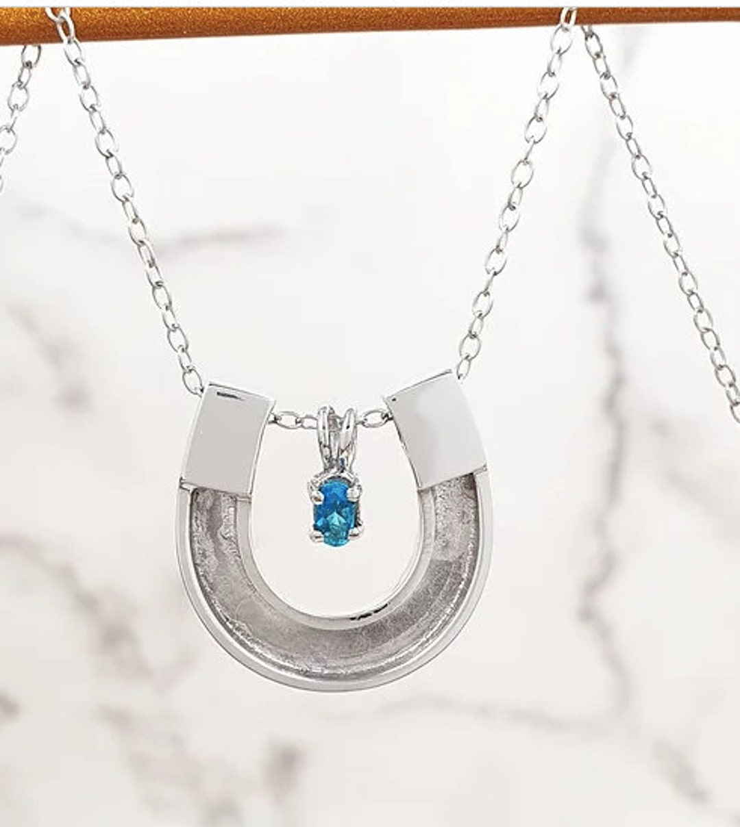 Horse Hair Horse Shoe Pendant Necklace Jewelry Pendant Horsehair
