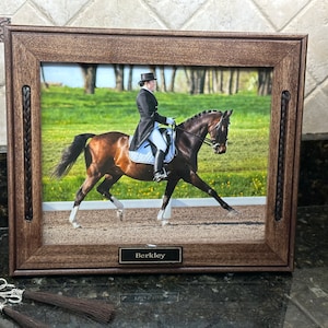 HÄSTHÅR Massivt trä Rama in håret flätat och sätt in i kanalerna Pet Memorial