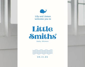 Editable A1 Baby Shower Welcome Sign, Printable Digital Download
