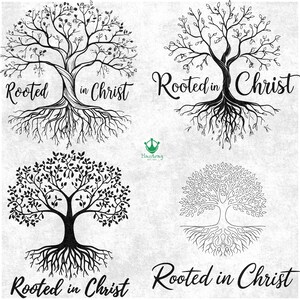 9 DESIGNS, Rooted in Christ Svg, Religious Svg, Bible Verse Shirt ...