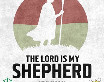 Lord is My Shepherd PNG SVG: Christian Easter Designs (Digital Download)