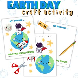 Earth Day Craft for Home or Classroom Learning, Earth Day Kids Learning Activity, Earth Day Printable