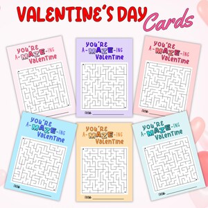 Maze Valentine, Valentine Maze, Valentine for Class, Classroom Valentines, Class Valentine, Valentine Class Gift, Valentine Printable
