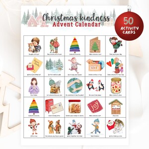 Kindness Advent Calendar, Advent Calendar 2024, Kids Advent Calendar, Christmas Countdown Calendar, Christmas Bucket List, US Letter/A4