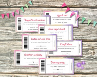 Kids Love Coupons, Kids Reward Coupons, Kids Coupon Book to Parents