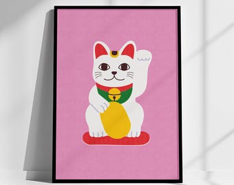 Der Glückliche Winkende Tiger Und Die Glückliche Katze Japanisch Maneki Neko Gm1340058137 420232488