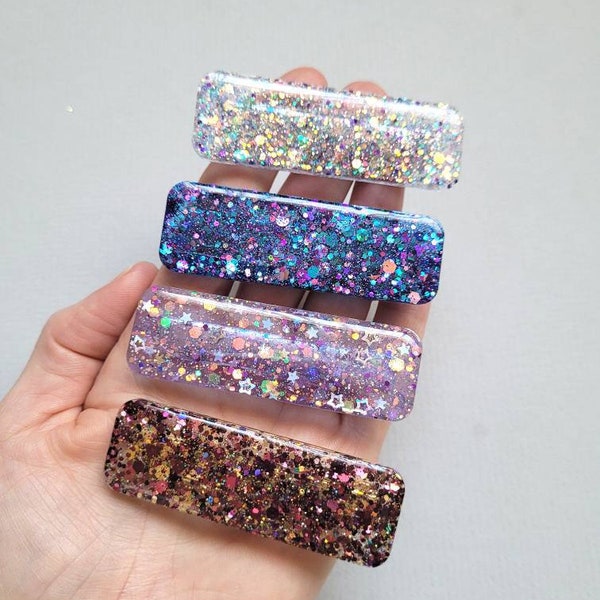 Large sparkly adult | Resin | Acrylic | Glitter | Hair Clip |