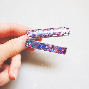 Cosmic Dust Stars | Resin | Acrylic | Glitter | Hair Clip |