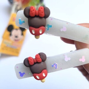 Minnie inspired ice cream pop | Resin | Hair clip
