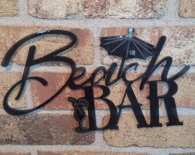 Lässige Beach Vibes - Acryl Schriftzüge für Beach Club und Beach Bar