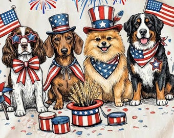 Dog Mom 4th of July PNG, Patriotic Dog Design, Cute USA Puppy Graphic, Sublimation PNG, Independence Day Shirt Design - Digital Download -