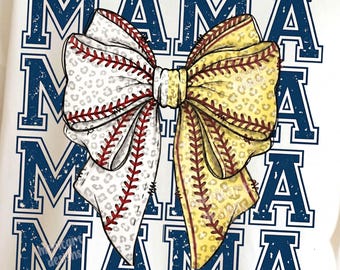 Distressed Baseball Mom PNG, Coquette Softball Mama PNG, Game Day Aesthetic, Trendy Sports Sublimation, Leopard Bow Shirt Design, Digital