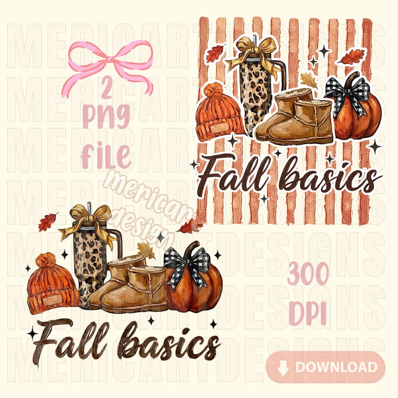 Striped Fall Basics PNG, Just a Girl Who loves fall Shirt Design, Autumn tee Graphic, Cute Pumpkin, Leopard print png, Dtf transfer shirt image 5
