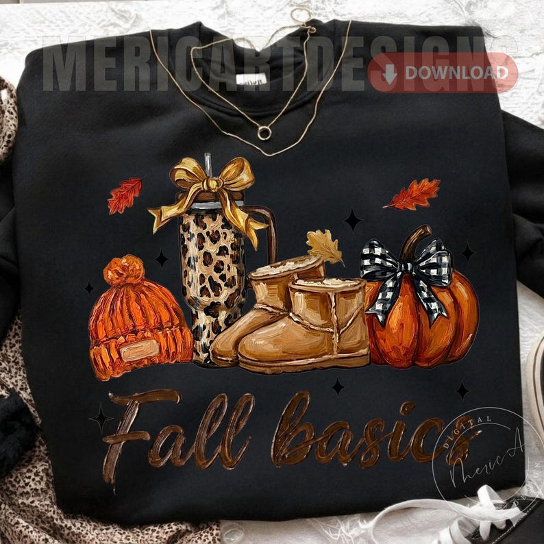 Striped Fall Basics PNG, Just a Girl Who loves fall Shirt Design, Autumn tee Graphic, Cute Pumpkin, Leopard print png, Dtf transfer shirt image 10