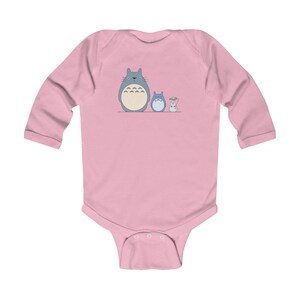 Adorable body de manga larga de Totoro para bebé, bonito conjunto para bebé, regalo para recién nacido, regalo para baby shower, ropa de invierno, body de algodón orgánico. imagen 4