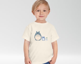 My Neighbor Totoro Toddler Tee, Studio Ghibli Unisex T-Shirt, Cute Forest Spirits Top, Anime Inspired Kids Shirt, Japanese Cartoon Character