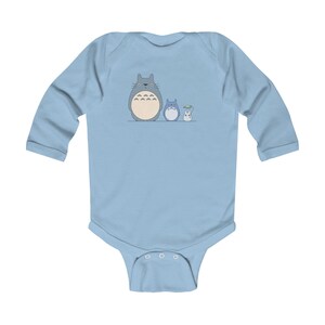 Adorable body de manga larga de Totoro para bebé, bonito conjunto para bebé, regalo para recién nacido, regalo para baby shower, ropa de invierno, body de algodón orgánico. imagen 3