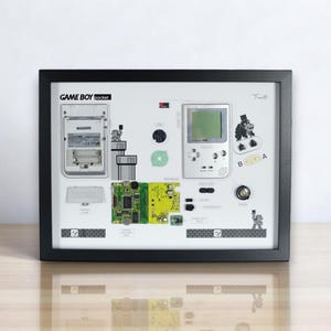 Vintage Game Boy Pocket Frame - Retro Gamer Wall Art Decor