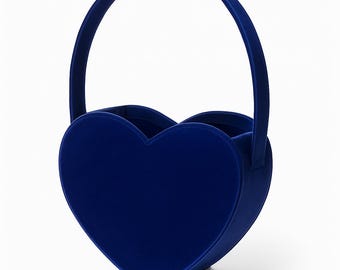 Handmade Velvet Heart Gift Basket, Customizable Keepsake Box (L22xW6xH30cm)