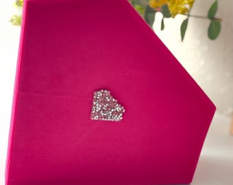 Handmade Velvet Diamond Gift Box, Rhinestone Keepsake Box (L22xW25.5xH12cm)