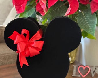 Handmade Velvet Mickey Mouse Gift Box, Custom Keepsake Basket (L32xW34xH12cm)