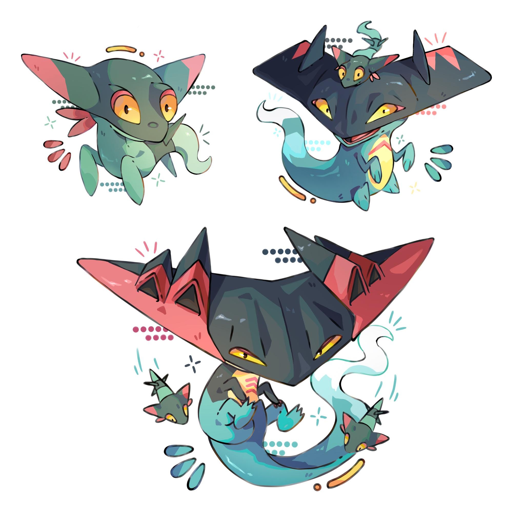 Evolution Line Charm | Dragapult Drakloak Dreepy - Etsy