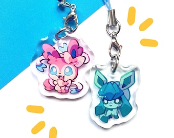 Pingente para celular | Sylveon e Glaceon