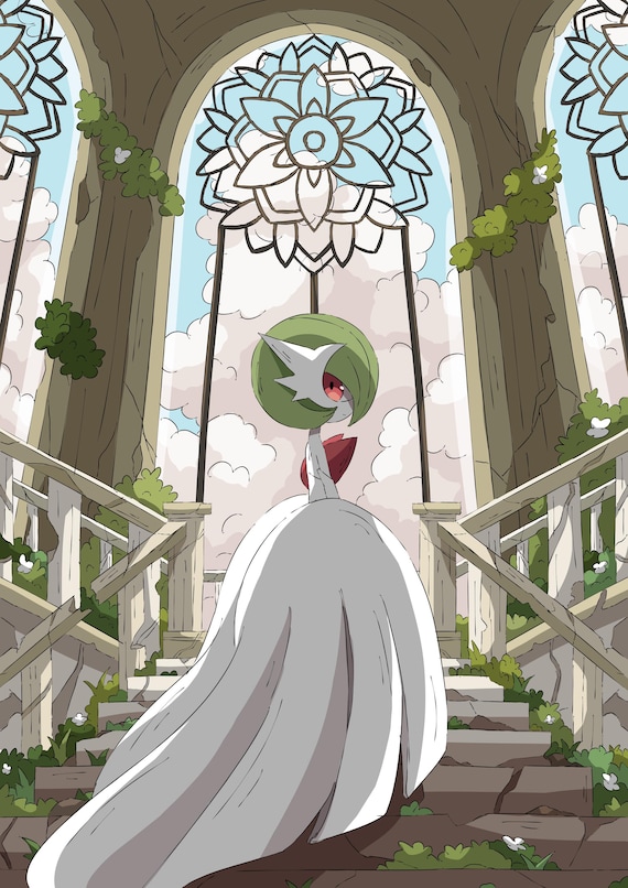 green pokemon with white dress Print mirakl_deb