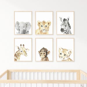 Safari Nursery Prints - Set of 6