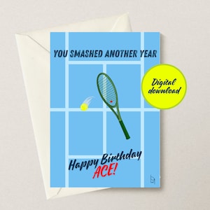 Tennis birthday card