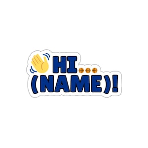 3&quot; x 3&quot; &quot;Hi (name)!&quot; Die-Cut Sticker | Duke University | Cameron Crazies