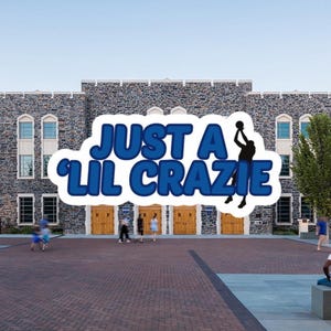 JUST A &#39;LIL CRAZIE Die-Cut Sticker | Duke Basketball Sticker