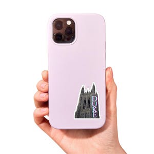 3&quot; x 3&quot; Duke Chapel Die-Cut Sticker | Duke University | Sci-Fi Lettering