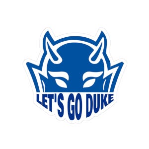 4&quot; x 3&quot; Duke Blue Devil Kiss-Cut Sticker