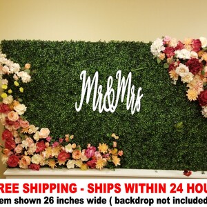 Mr & Mrs sign Wedding Backdrop Mr and Mrs Bridal shower | Etsy