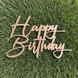 Happy Birthday Wood Sign: Custom Birthday Party Backdrop Cutout
