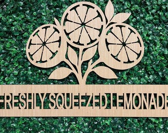 Freshly Squeezed Lemonade Sign Rustic Summer Kitchen Wall Decor