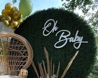 Oh Baby sign, style #744 , oh baby wooden sign, rustic baby shower, bohemian baby shower decor, baby reveal, oh baby back drop, baby shower