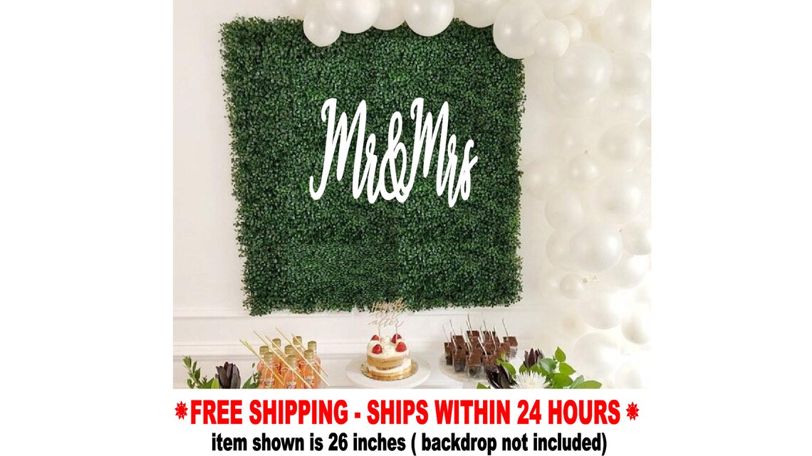 Mr & Mrs sign Wedding Backdrop Mr and Mrs Bridal shower | Etsy