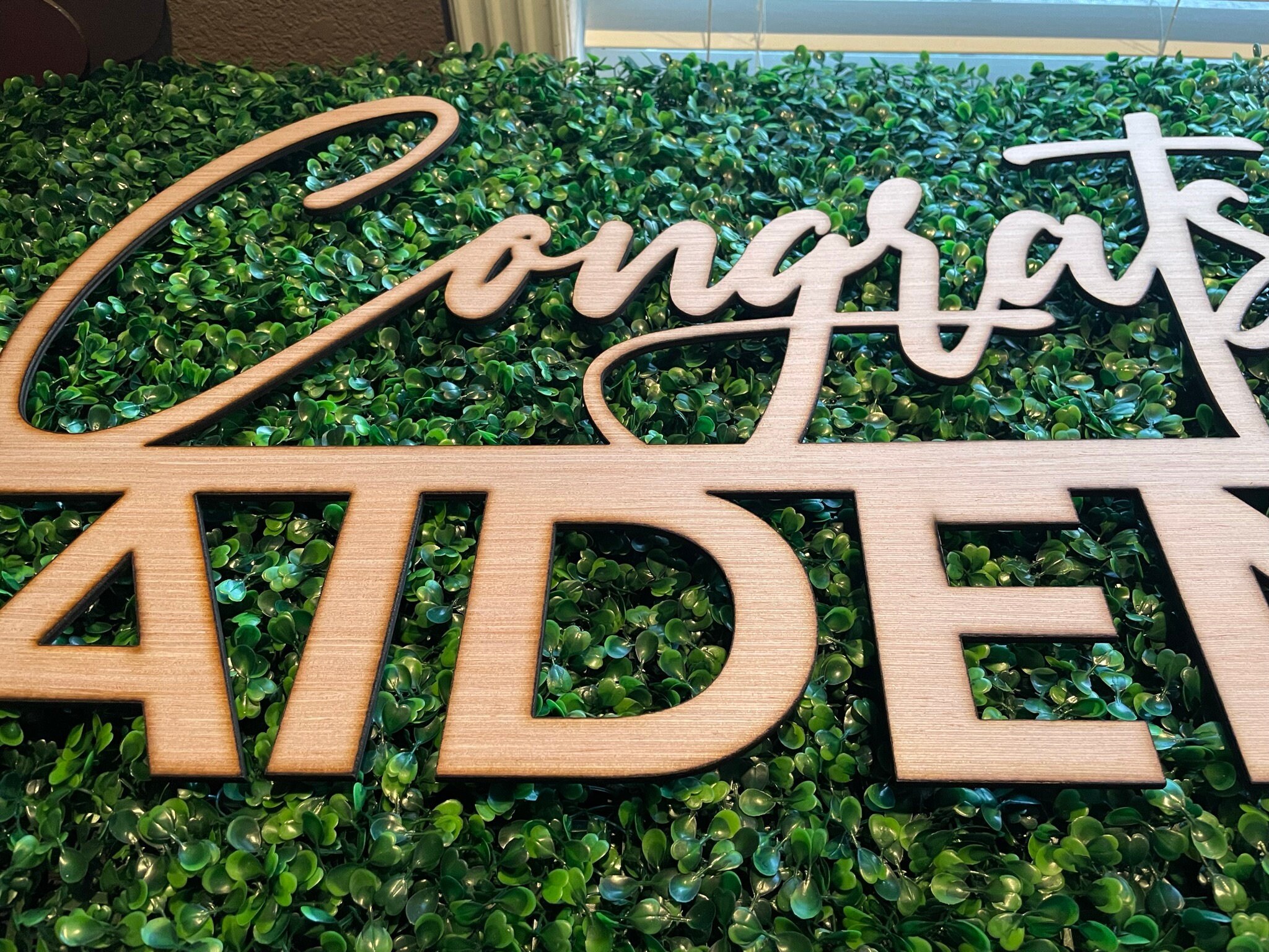 Grad Name Sign Congrats Grad Name Sign, Wood Graduation Photo Prop - Etsy