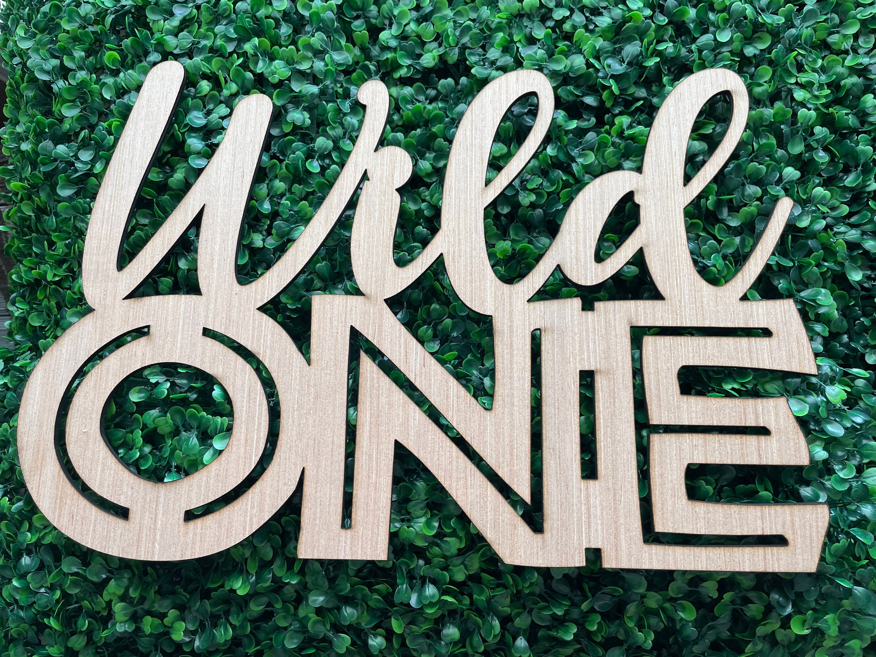 Wild One Sign Party Backdrop Sign Boy First Anniversary Banner Safari Jungle Theme Birthday Party One Year Boy Decoration