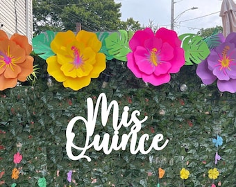 Mis Quince Sign, Quinceañera sign, Happy Birthday Banner, 17 x 26 inch, Unfinished Wood , 15th Birthday Party Sign,  Birthday Party Backdrop